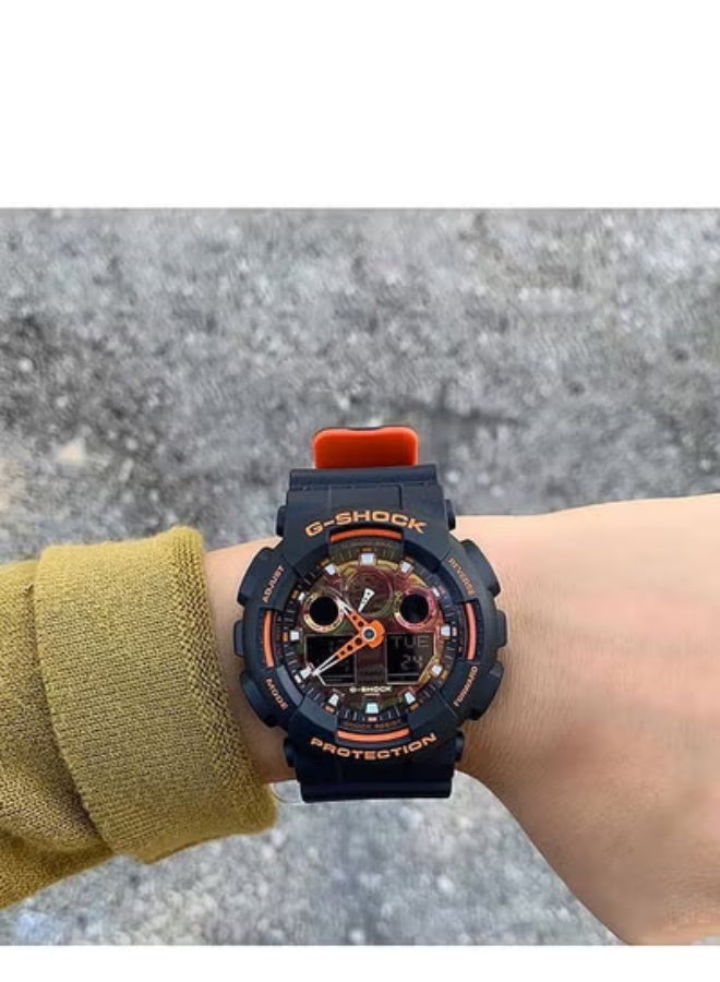 شوك ساعة كاسيو رجالي جي شوك GA100BR-1A للرجال تناظرية رقمية - Image 2